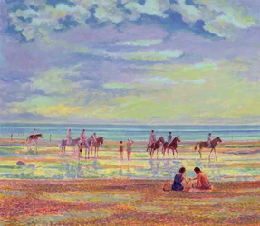 Ponis en la playa de Ferring